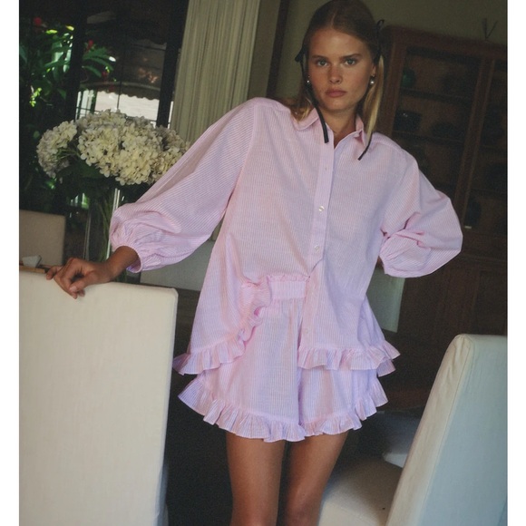 Morton Mac pink ruffle shirt - Picture 1 of 2